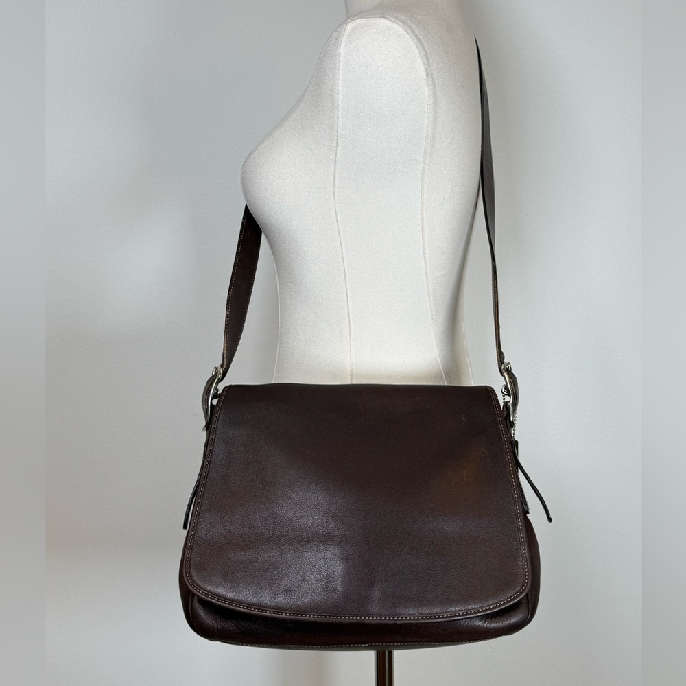 ✨ Vintage Coach Legacy Flap Bag Crossbody/Shoulder Strap Natural Brown Leather ✨